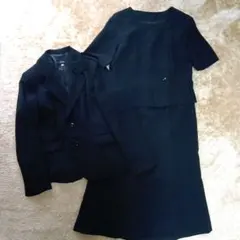 ブラック ワンピーススーツ 半袖