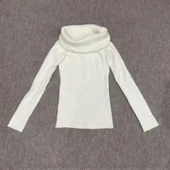 FOREVER21★オフホワイトゆったりタートルネック リブニット 長袖