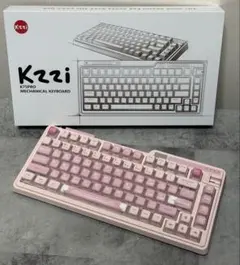 Kzzi K75 PRO ワイヤレス メカニカルキーボード サクラピンク ハブ付