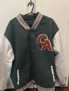 CA刺繍入りスタジャン ダークグリーン