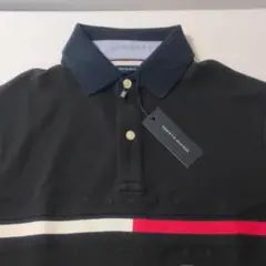 TOMMY HILFIGER ポロシャツ タグ付き ブラック　XS　＃047