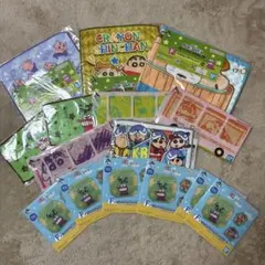 クレヨンしんちゃん ハンカチ&タオル＆ジッパーバッグステッカー付き15個セット