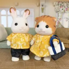 シルバニアファミリー 男の子女の子 お洋服セット バンダナ柄 ハンドメイド