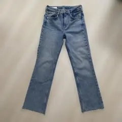 【ZARA】TRF CROPPED FLARE ハイライズデニムパンツ　34