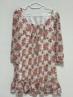 花柄ワンピース ひざ丈ワンピース