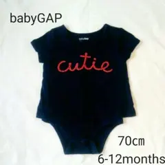 babyGap  Tシャツ風ロンパース  70㎝  紺色 女児 男児 ベビー