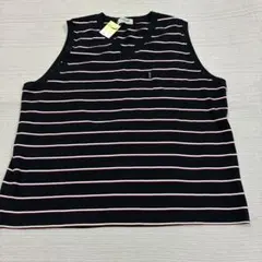 【新品】メンズ　クロコダイル　ベスト　ボーダー　LLサイズのサムネイル