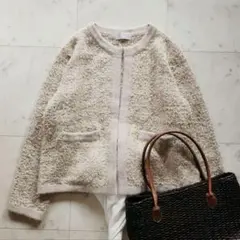 未使用 オードリーアンドジョンワッド ニットジャケット カーディガン ベージュ