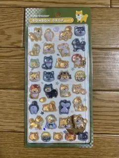 ボンボンドロップシール　犬　芝犬