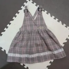 ジャンバースカート 120cm チェック柄