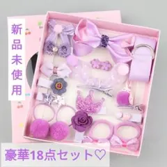 プレゼントに最適の可愛いヘアアクセサリー18点セット キッズ 子供用 女の子E
