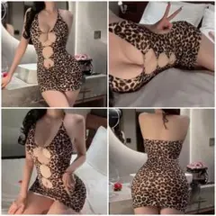 ヒョウ柄ボディコン　セクシーコスチューム　セクシー衣装　豹柄衣装　コスプレ　衣装