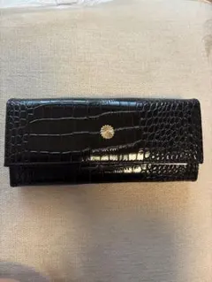 皇居菊紋クロコ型押し 長財布 ブラック - メルカリ