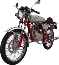 バイクの切り絵（HONDA ドリーム50) フレーム付き