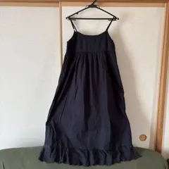 earth music&ecology 紺　キャミソールロングワンピース