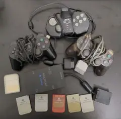 動作未確認 PS2 コントローラー マルチタップ メモリーカードセット