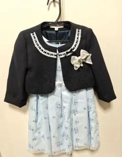 120cm プライベートレーベル 卒園式 入学式 水色 アンサンブル ワンピース