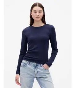 新品タグ付 GAP モダンクルーネックTシャツ ネイビーXS