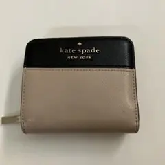 ケイトスペード kate spade 二つ折り財布 黒ベージュのサムネイル