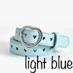 [新品・未使用]キッズベルト可愛いダンス衣装お洒落サイズ調整ウエストマーク青水色