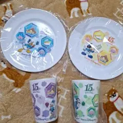 UCC　ディズニーコップ&プレートセット　15周年　新品未開封