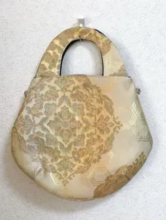 帯リメイク　ラウンドバッグ