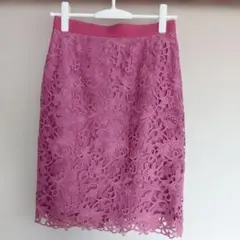 《✨極美品✨未使用に近い✨》 アプワイザーリッシェ スカート ピンク レース M