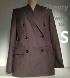 2024 Theory SLEEK FLANNEL BOXY JKT ブラウン