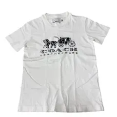 (美品）COACH ホワイト ロゴ Tシャツのサムネイル