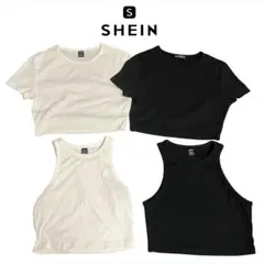 【4枚セット】 SHEIN タンクトップ クロップド Tシャツ