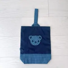 sh241 familiar ファミリア クマの顔刺繍 手提げ袋 - メルカリ