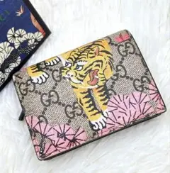 希少✨GUCCI ベンガル タイガー 二つ折り財布 GGスプリーム GUCCI グッチ ベンガル タイガー 二つ折り 長財布 GGスプリーム