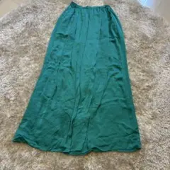 ZARA エメラルドグリーン ロングスカート XS パーティ ドレス 夏 キレイ
