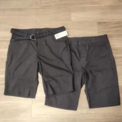 ユニクロ ベルト付きハーフパンツ M グレー おまけ付き