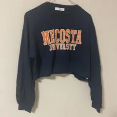 WEGO MECOSTA UNIVERSITY クロップド丈 スウェット