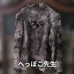 へっぽこ先生❣️レース長袖トップス 花の装飾付き