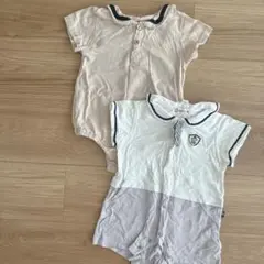 セーラー襟ロンパース80♡2枚セット