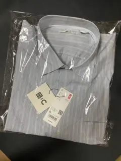 ユニクロ　UNIQLOC ブロードオーバーサイズシャツ　ストライプ長袖シャツXL