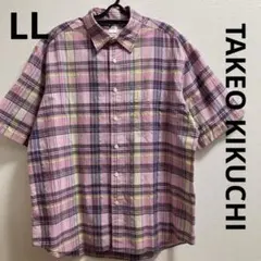 《美品》タケオキクチ　TAKEO KIKUCHI チェックシャツ　XL