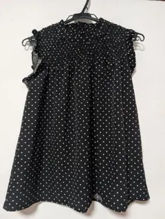 Emsexcite Mサイズ ノースリーブ 黒 ドット柄