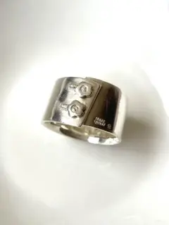 MARY QUANT デイジーモチーフ ワイドリング シルバーのサムネイル