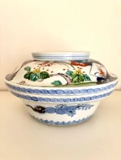 レトロ 蓋付き鉢 古伊万里様式 鳳凰文様 - メルカリ