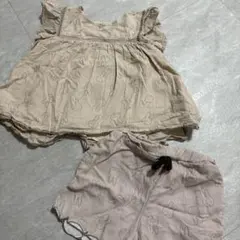 ミッフィ　ベージュ トップスとショーツセット　セットアップ