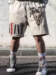 saint mxxxxxx vlone ショートパンツ 限定 SAINT Mxxxxxx × Vlone セントマイケル ショートパンツ - メルカリ