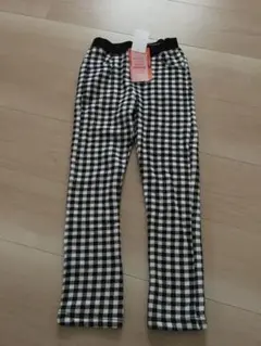 新品！裏起毛！チェック柄！ストレートパンツ　男の子120