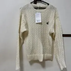 CLASSICAL ELF アイボリー ケーブル編みセーター