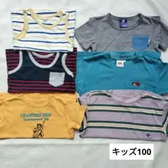 子供用100cm 6枚セット まとめ売り　Tシャツ　タンクトップ　男の子のサムネイル