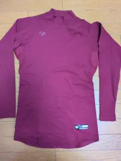 DESCENTE 野球 アンダーシャツ 長袖 Sサイズ エンジのサムネイル