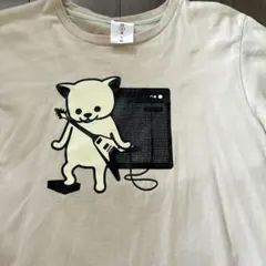 CUNE Tシャツ ギターを弾くウサギ ベージュ S