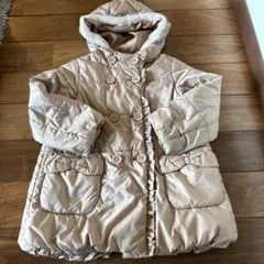 Trois Lapins ベージュダウンコート 120cm